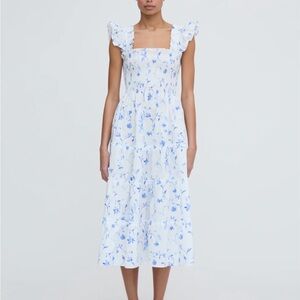 Hill House Home Classic Ellie Nap Dress in Blue Botanical Size XS